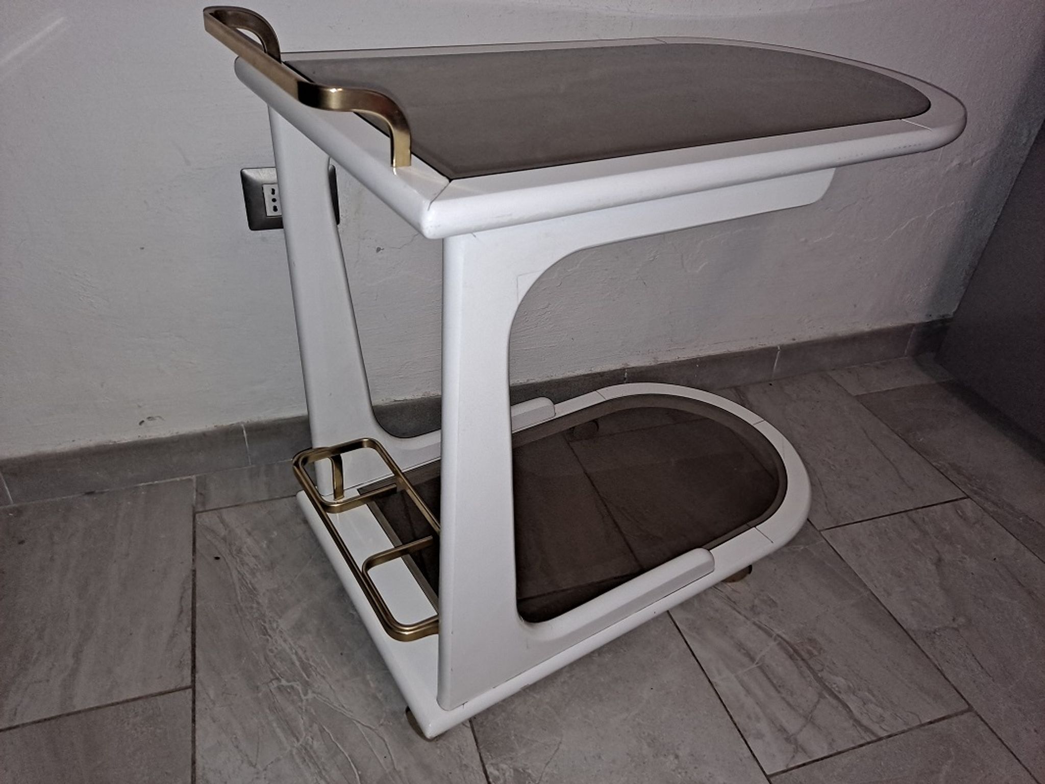 Italian Lacquered Bar/Serving Trolley 1970/80s