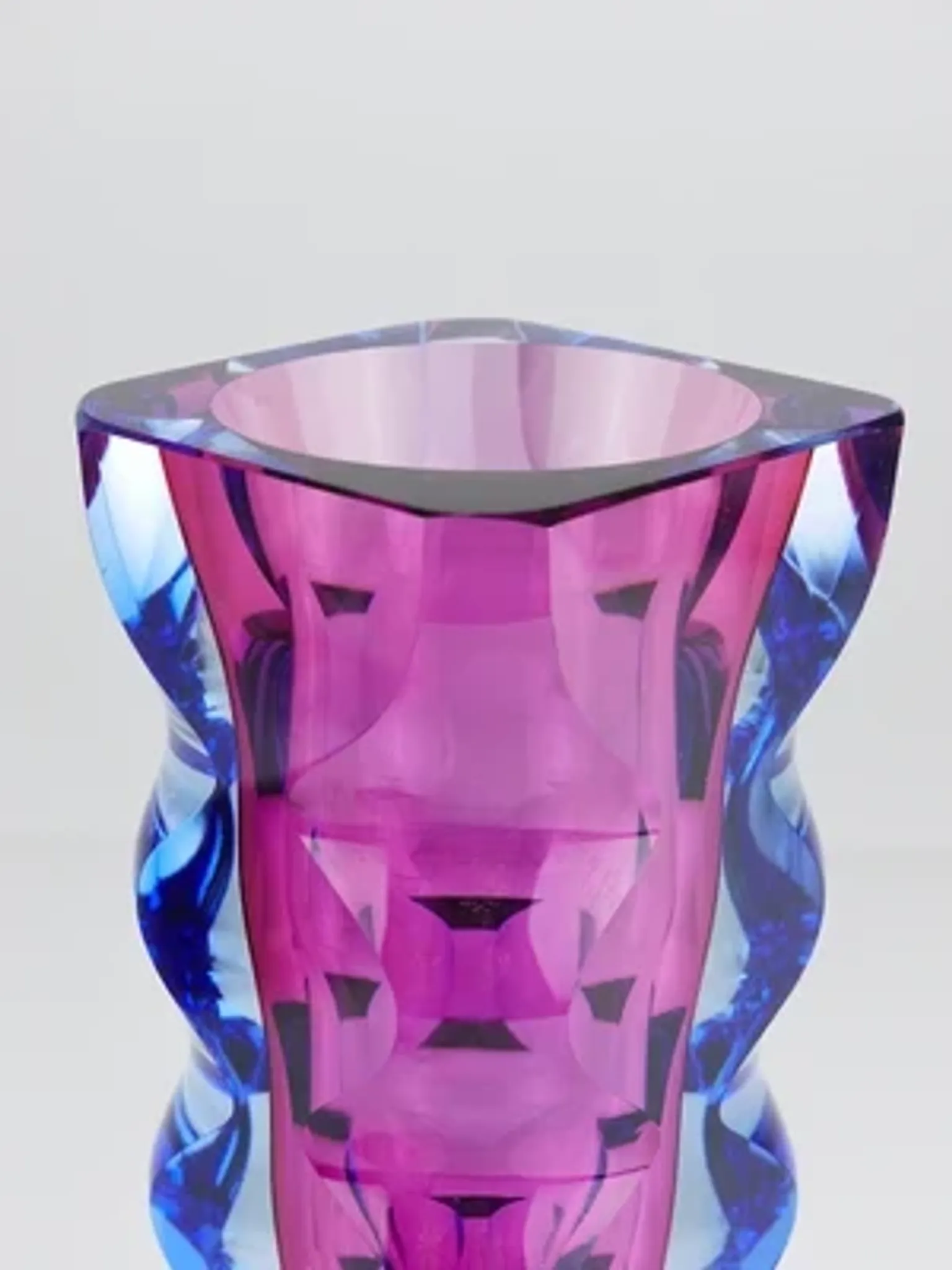 Oldrich Lipsky art glass studio vase, Atelier Exbor, Czechoslovakia, 1960s