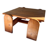 Brutalist pine coffee table