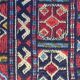 Berber carpet, woven and embroidered, wool 204 x106 cm 20th century