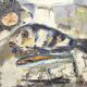 Oil on canvas ernest audibert, still life with fish