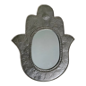 Miroir marocain métal argenté main
