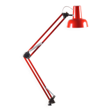 Orange desk lamp, 60s, industrial