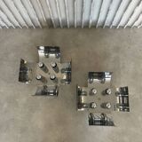 Set of rare chrome table lamps by Goffredo Reggiani