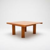 Wooden Quatour Table attributed to Carlo Scarpa for Gavina, Italy, 1973