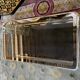 Coffee table in gilded metal and mirror glass with double top 1980