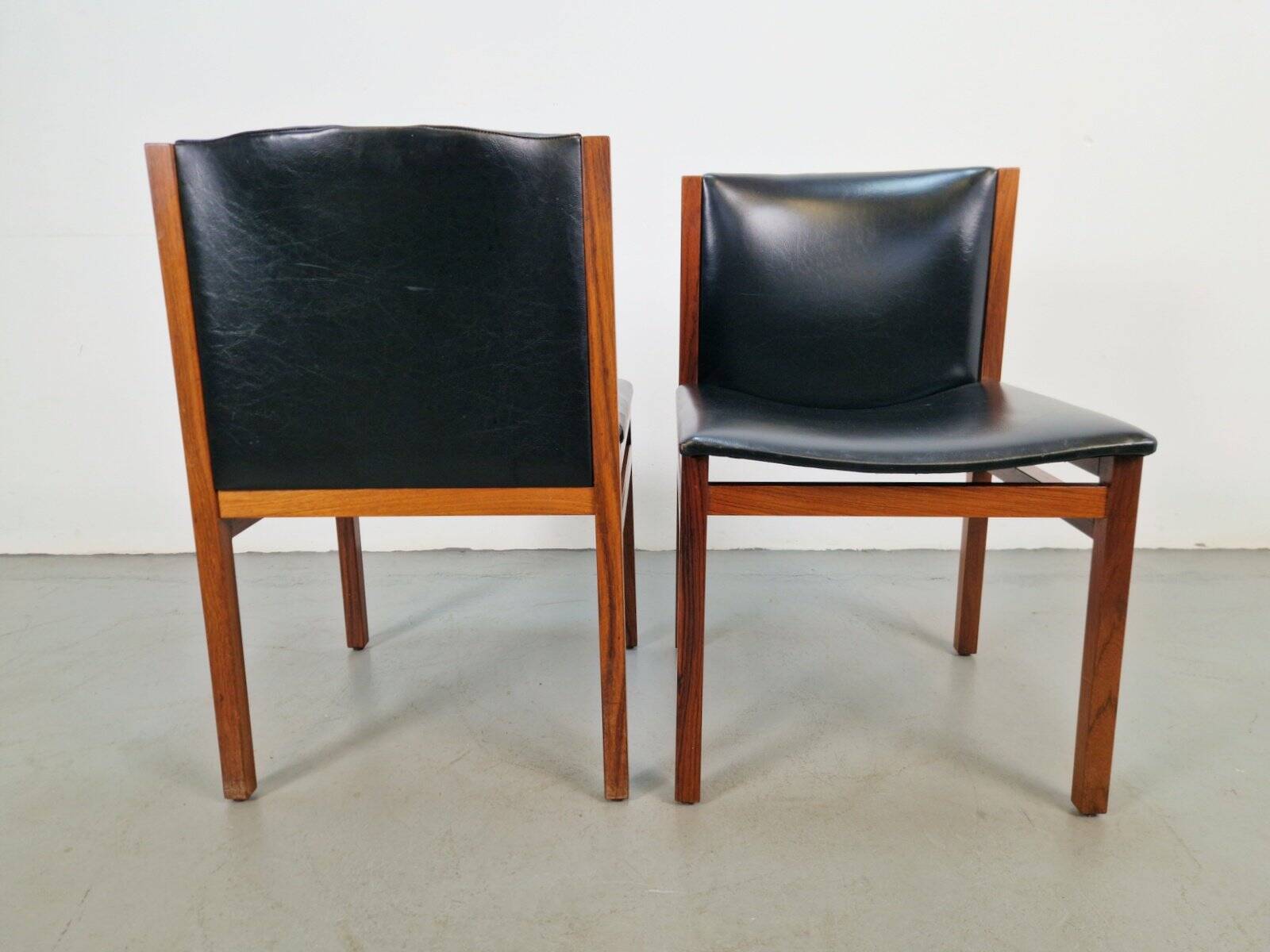 Vintage Rosewood Chairs by Tito Agnoli for La Linéa, Italy, 1960, Set of 2