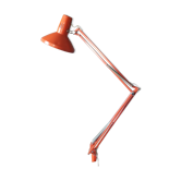 Ledu's vintage architect's lamp in orange sheet metal - 1960s