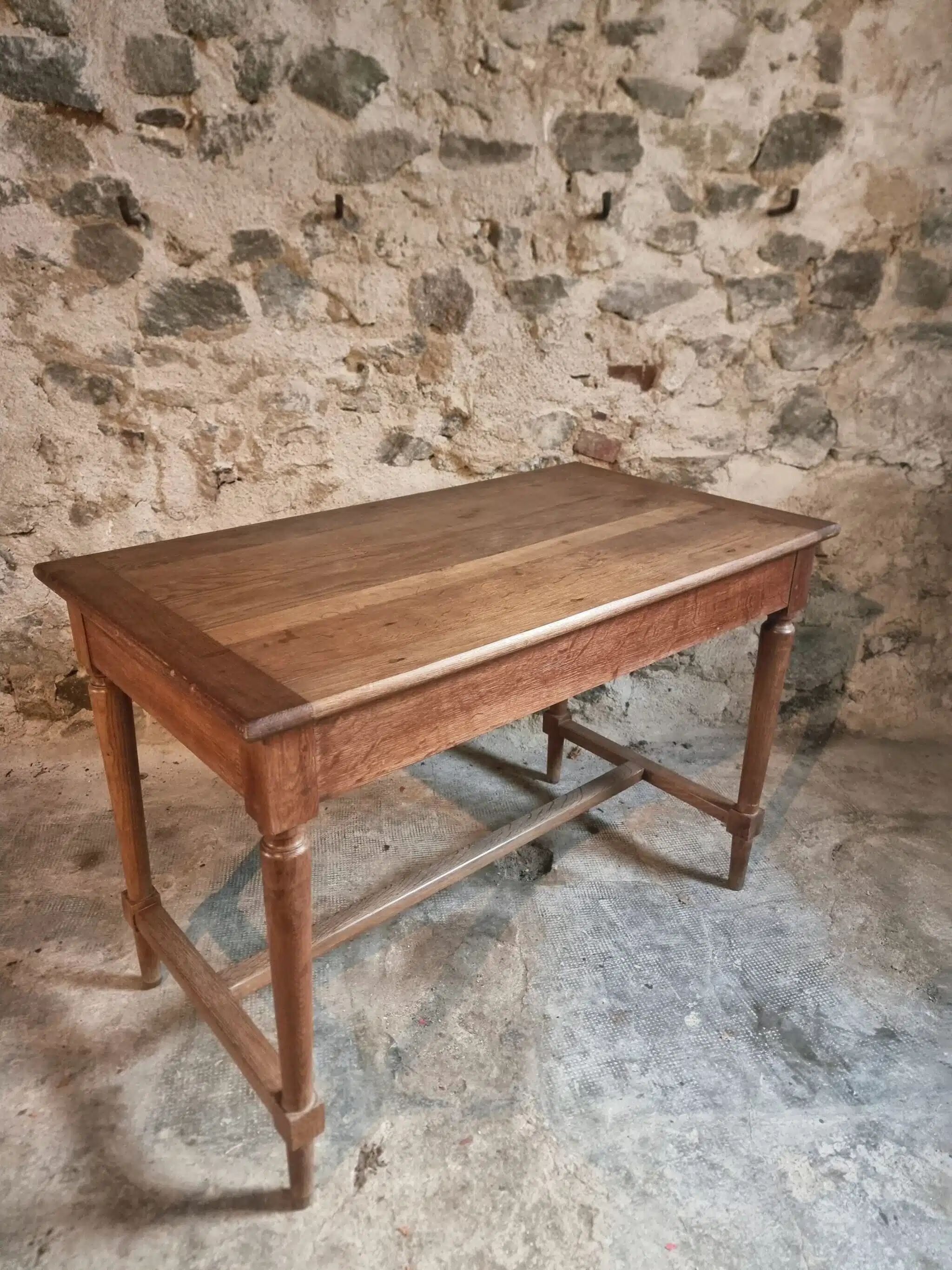 Table / antique desk in French oak, 1930s