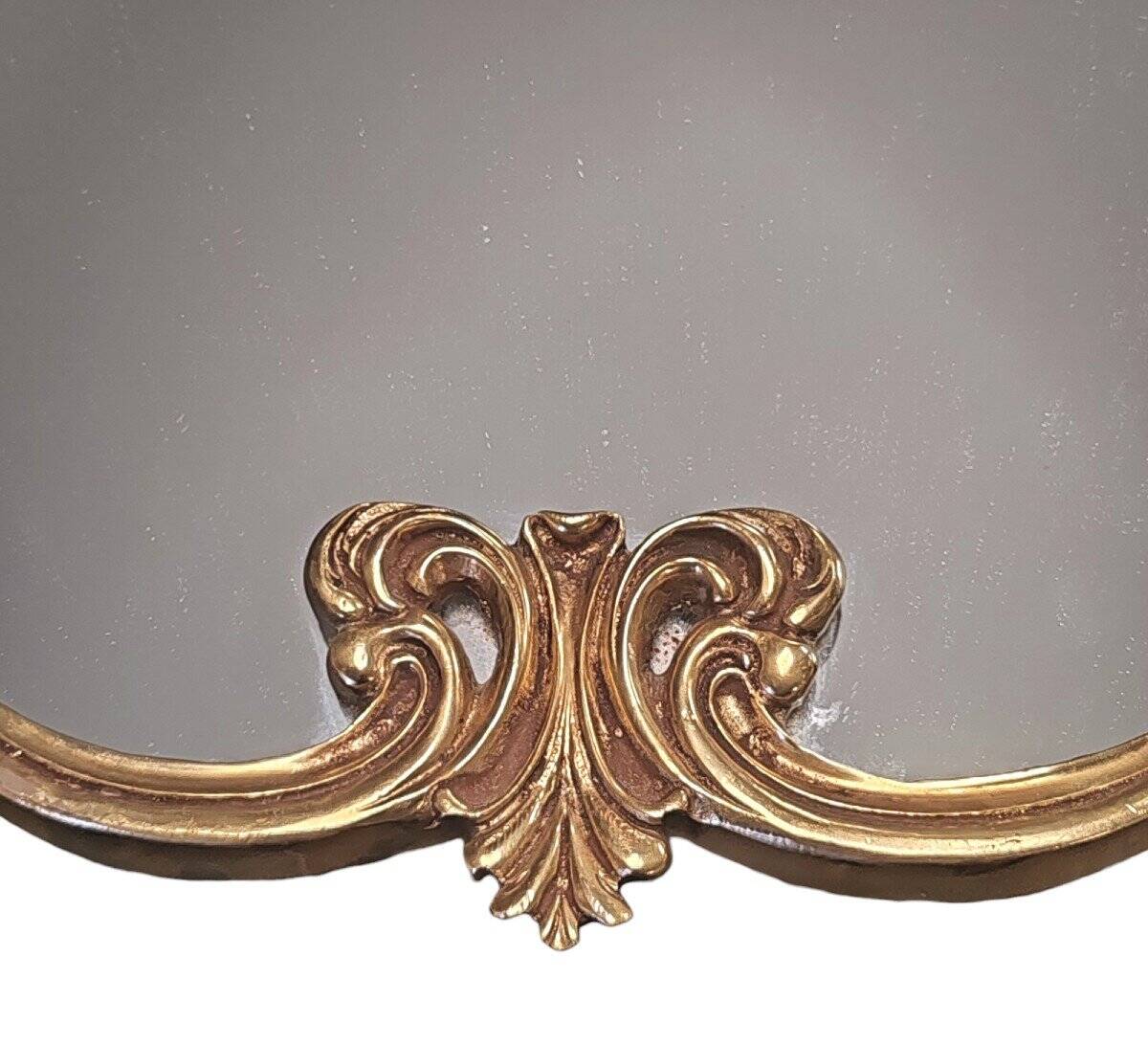 Vintage Louis XV Style Bronze Mirror