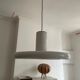 Vintage Lita pendant light in white metal France 1970