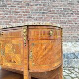 Console, Serving In Marquetry Louis XVI Style XIX Eme Century