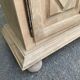 Buffet armoire with 4 doors, diamond point, stripped in light oak from the 1970s.