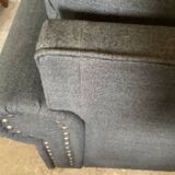 3-seater flannel upholstered sofa.