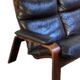 Vintage Scandinavian sofa in black leather
