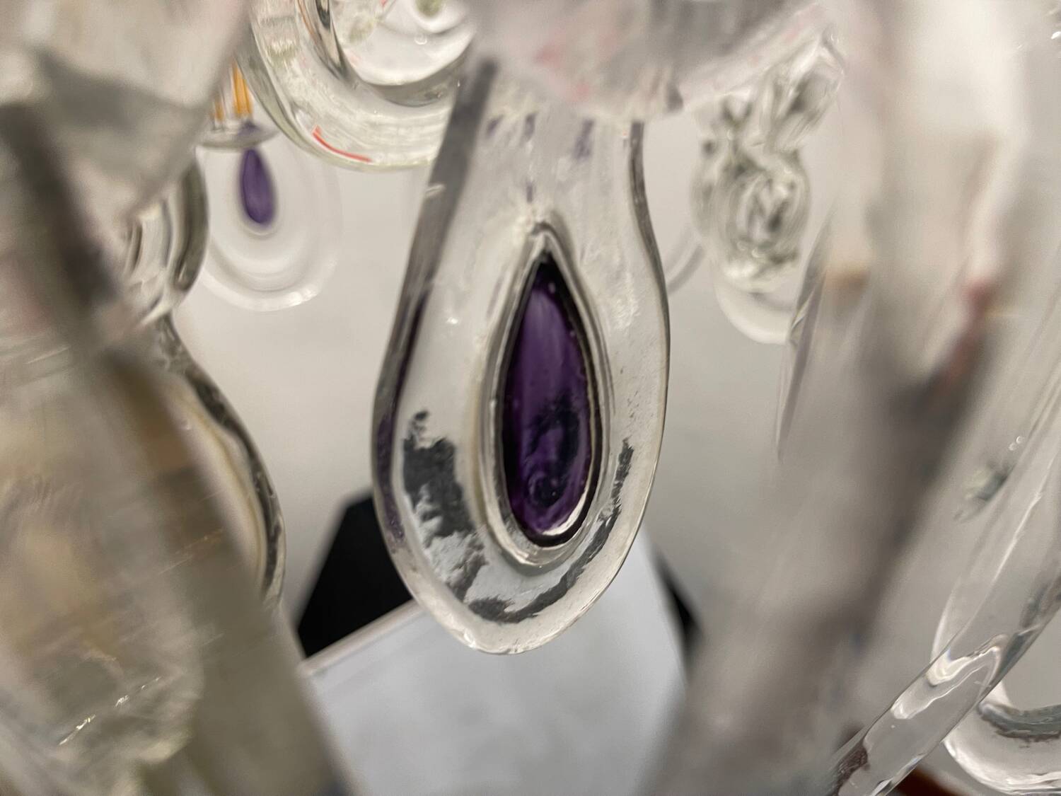 Grand lustre Murano Giogali Link par Mangiarotti Angelo 1970