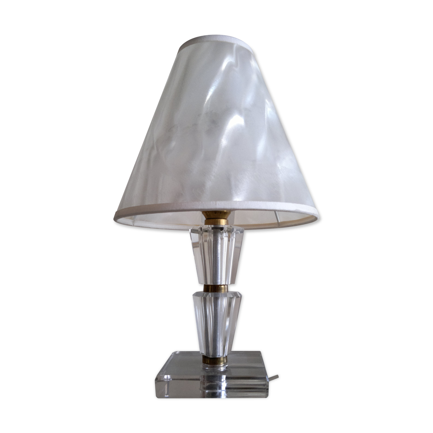 Lamp art deco crystal cut