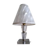 Lampe art déco en cristal taillée