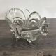 Vintage molded pressed glass bowl on foot