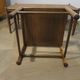 Vintage nesting coffee tables - wood and woven rattan - natural color - 60s
