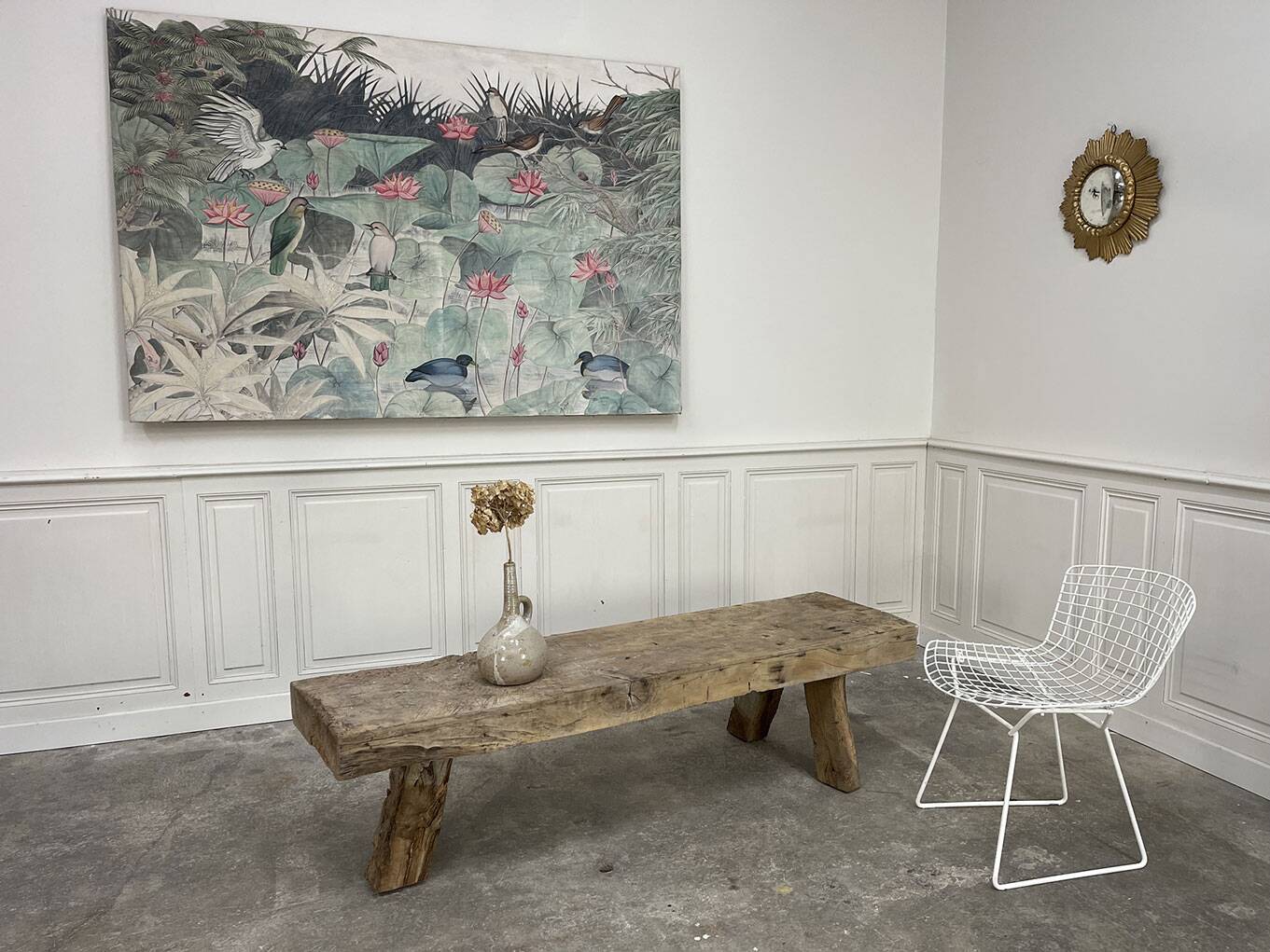 1930s solid oak coffee table/bed foot