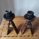 Pair of vintage brutalist candlesticks from the 1950s-60s