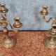 Pair of napoleon III 1900 era candle holders in bronze