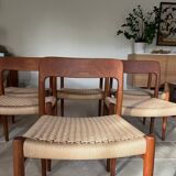 Lot de 6 chaises Niels Otto Moller n° 75 en teck
