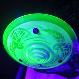 Art Deco ceiling light by A. Delatte in Ouraline