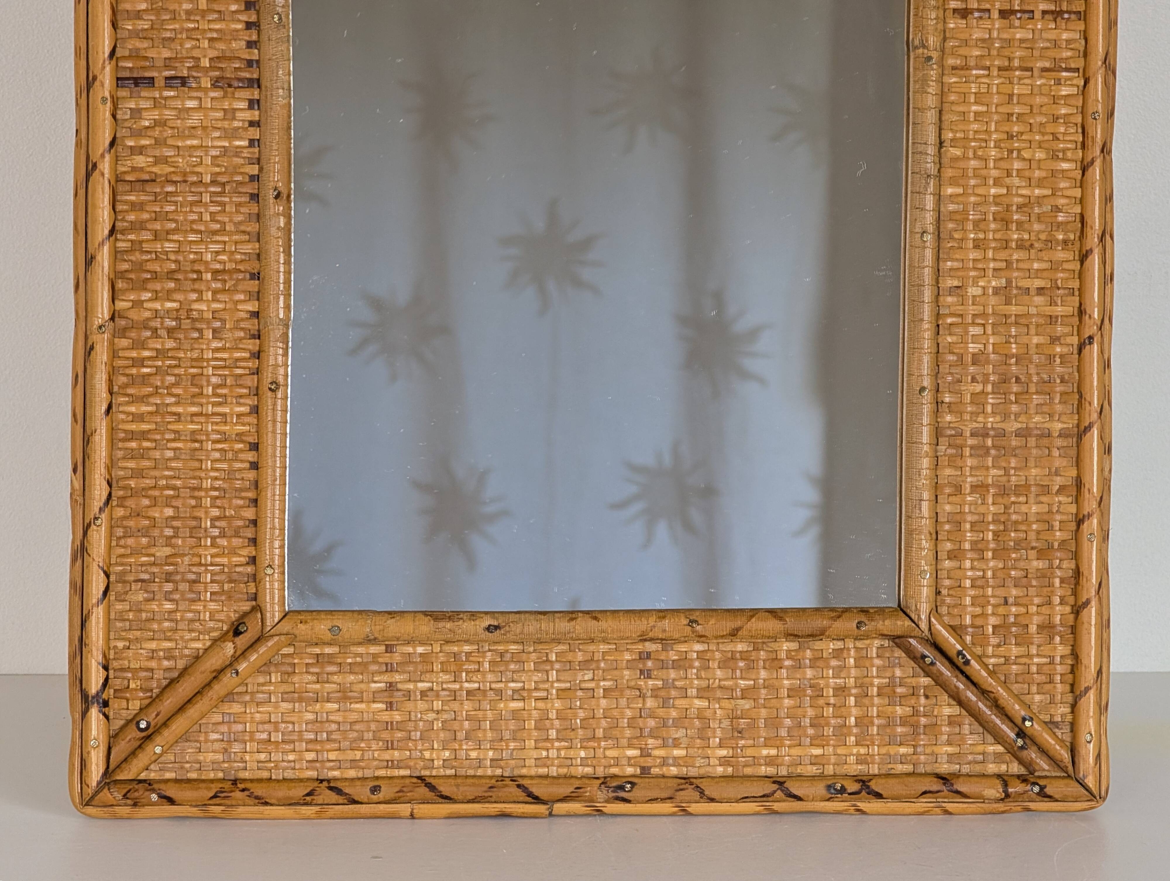 Rattan mirror