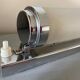 Lamp wall lamp vintage tube sandblasted glass and mounting chrome
