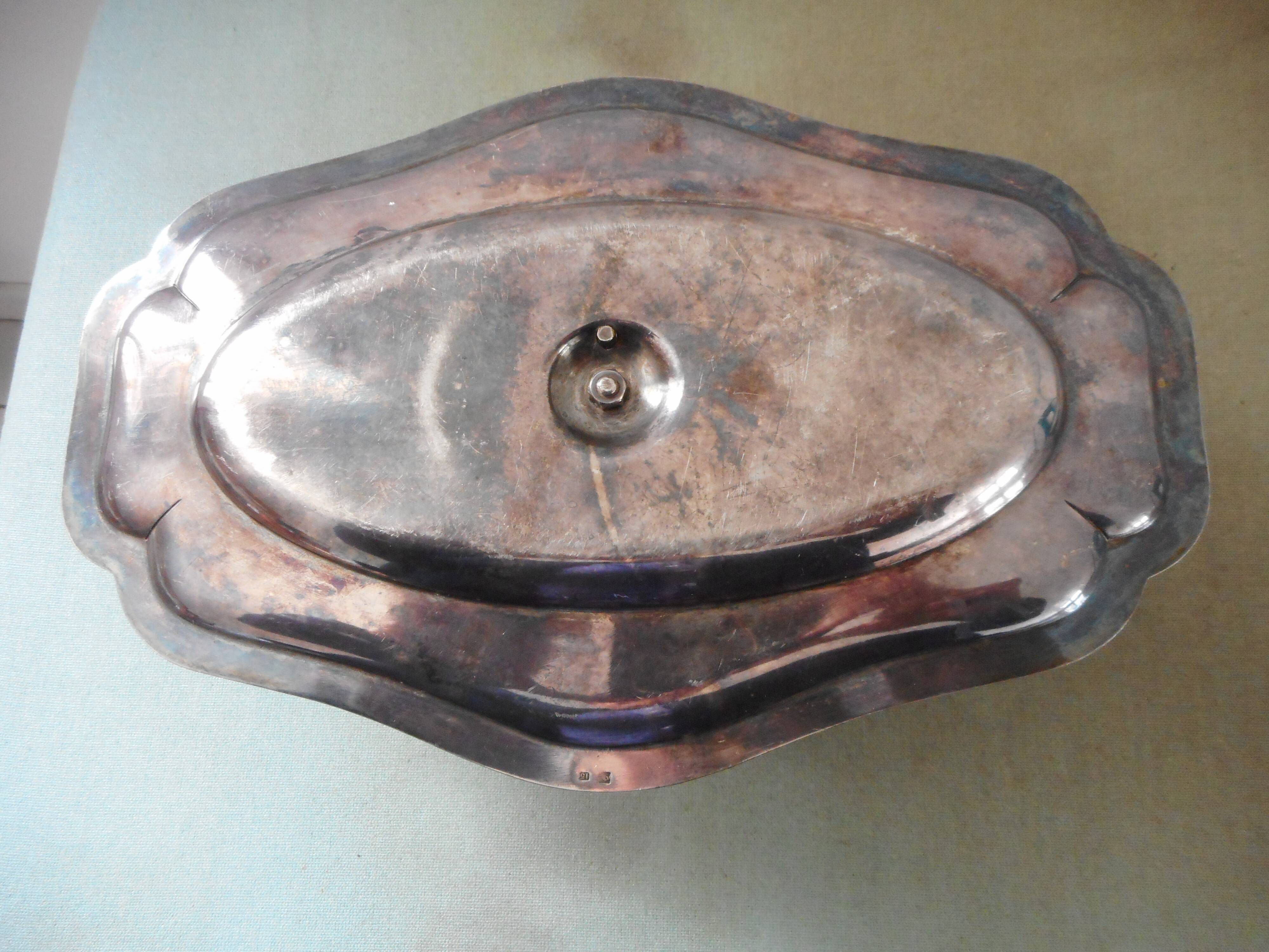 Silver plated sauce boat