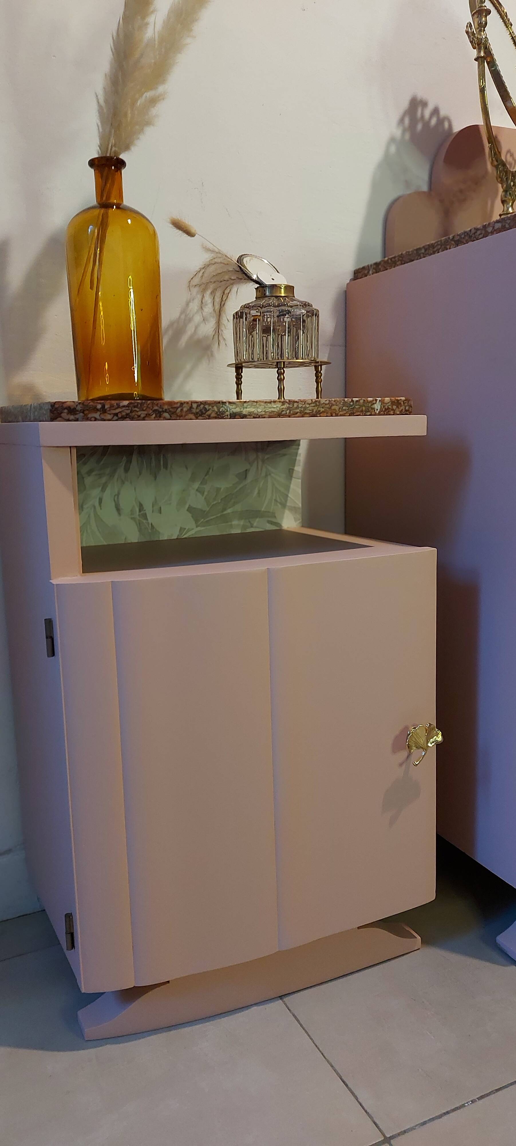 Art Deco dressing table / bedside table set