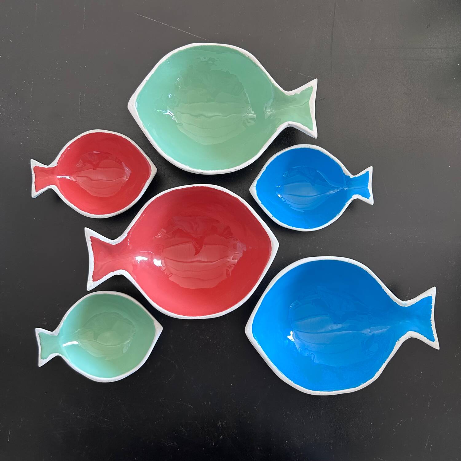 Appetizer set with 6 fish bowls