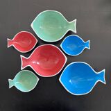 Appetizer set with 6 fish bowls