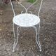 Garden furniture wrought iron and smoked glass 1900