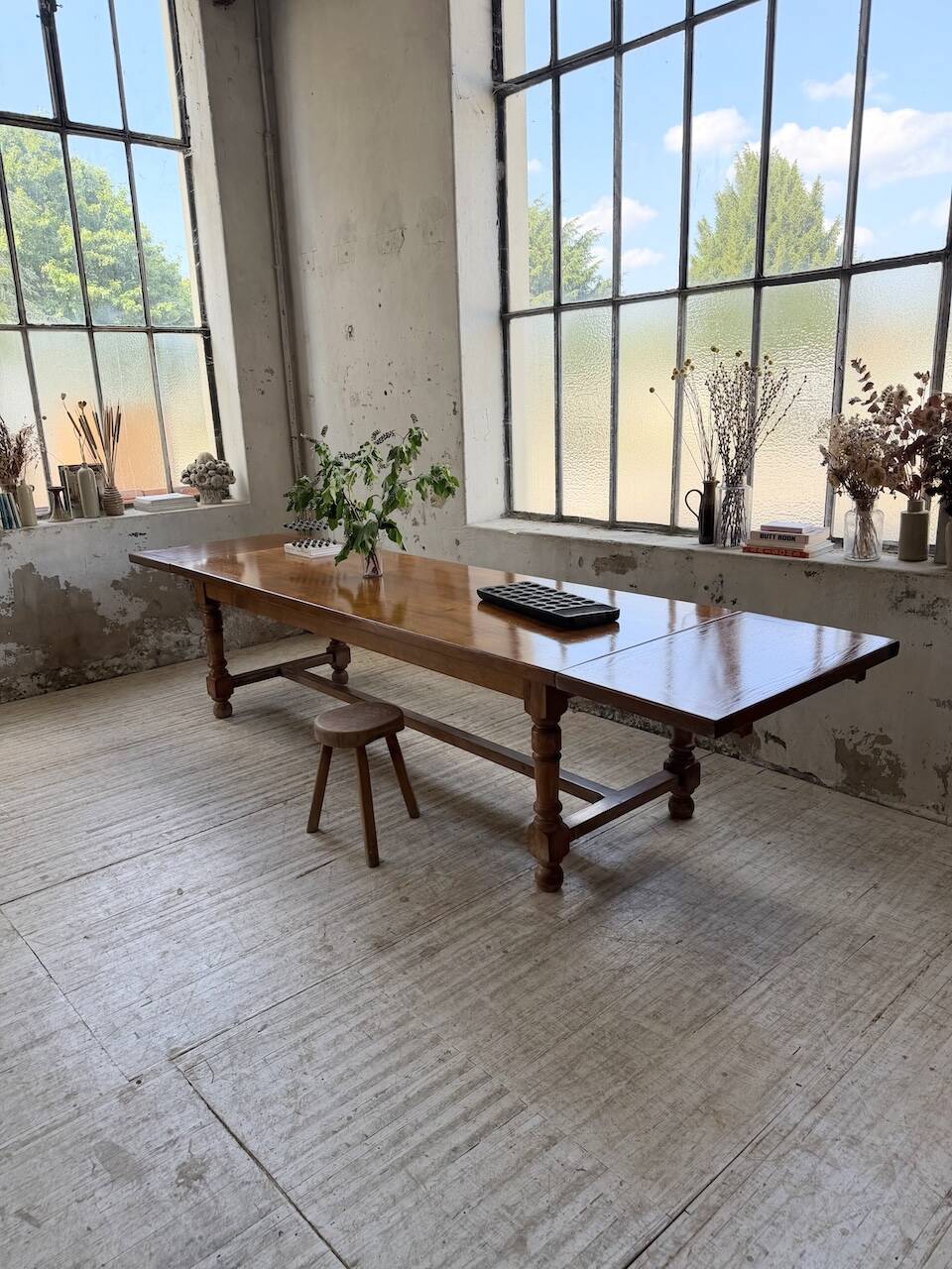 Table repas style drapière noyer 2m5/3m5 1900