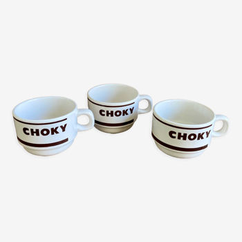 3 vintage choky cups
