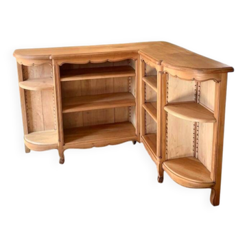 Etagère d’angle vintage en bois – esprit campagne chic