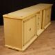 Buffet Italien en bois exotique et laiton