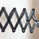 Black Industrial Bauhaus Scissor Wall Lamp from Kaiser Idell, 1930s