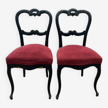 Paire de chaises napoleon iii