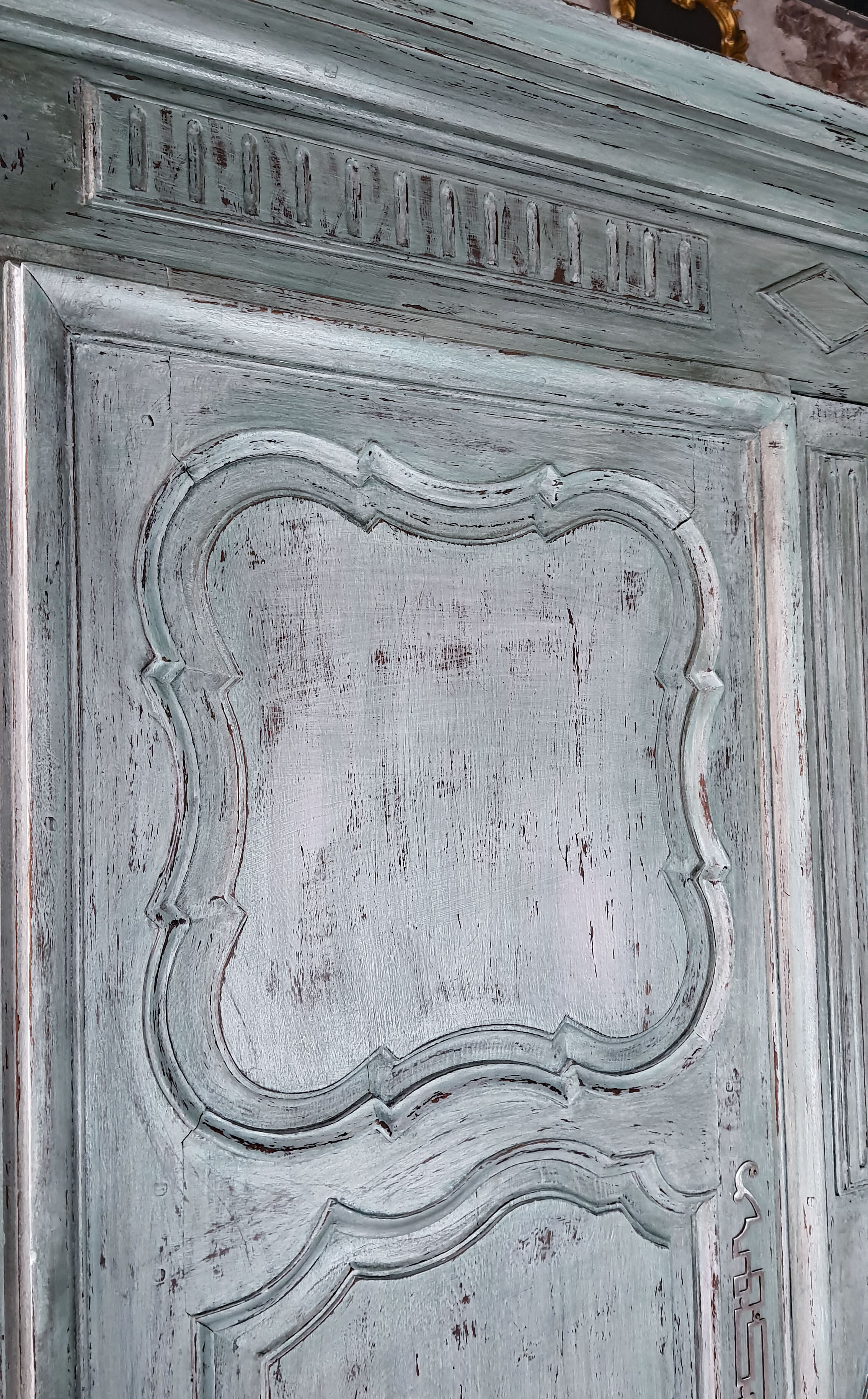 Wardrobe wardrobe 18th century Shabby Chic patinated