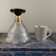 Vintage holophane glass ceiling lamp