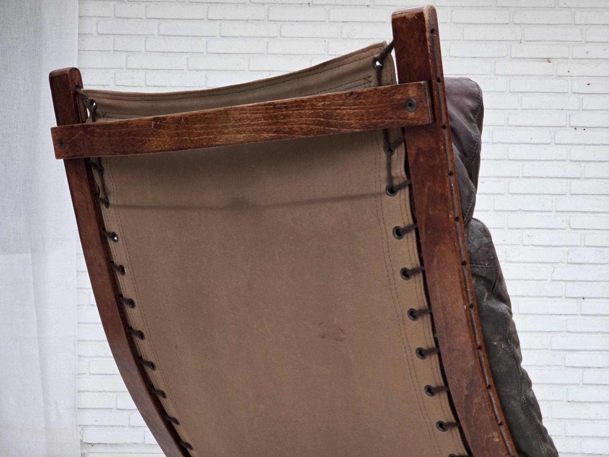 1970s, Norwegian design by Ingmar Relling, model "Siesta", leather.