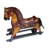 Horse rocks children wood and iron