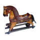 Cheval bascule enfants  bois et  fer