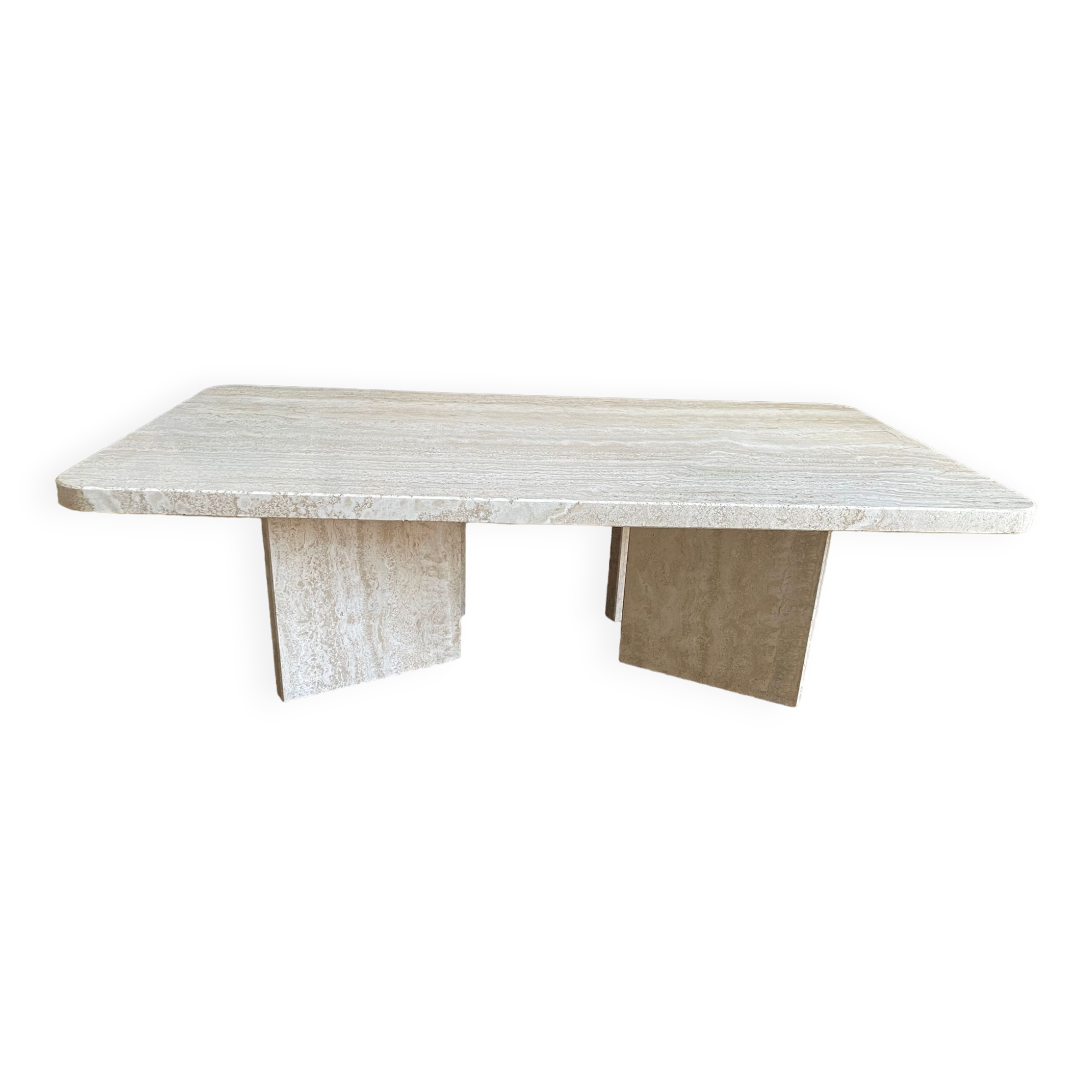 Travertine coffee table