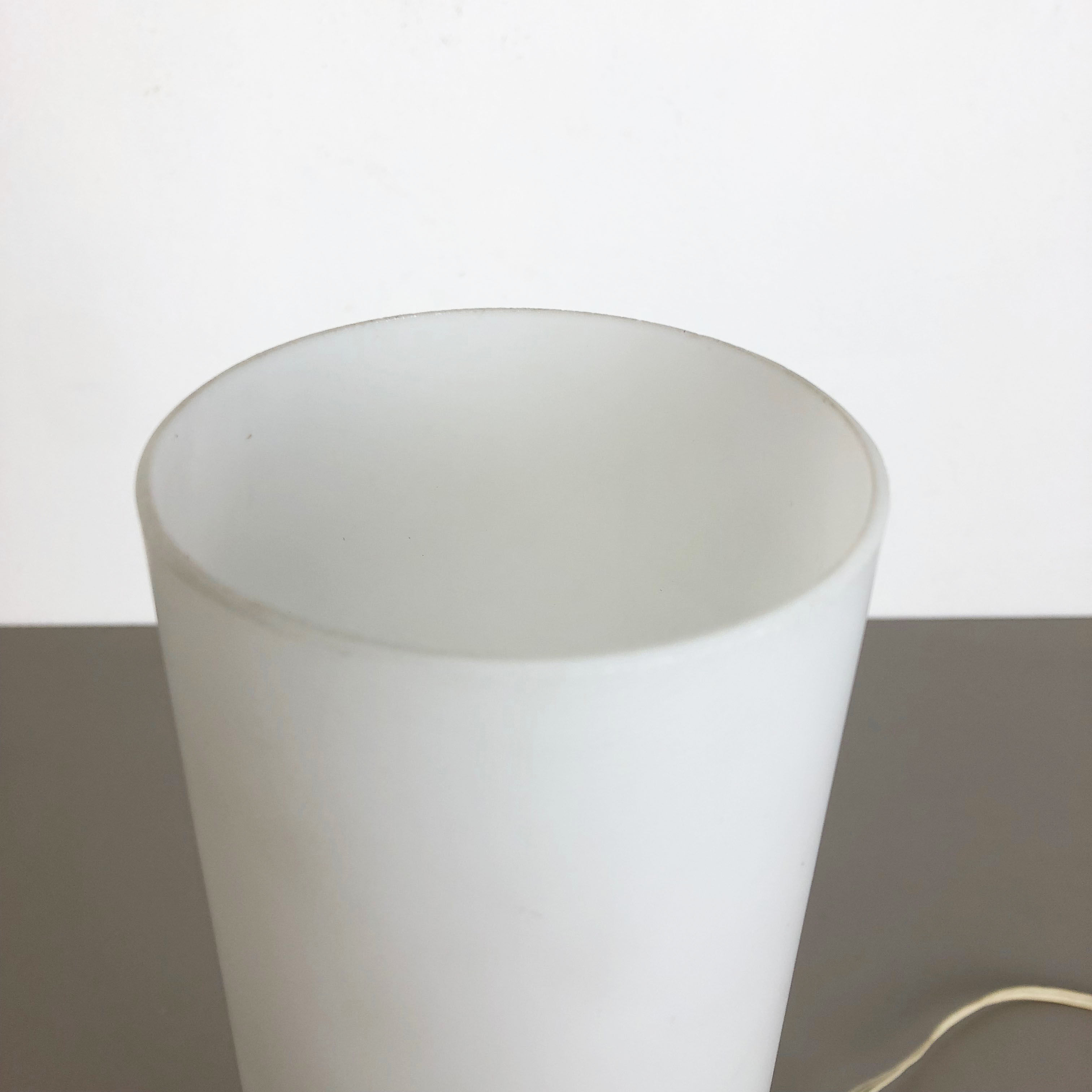 hollywood regency marble table light with opal shade, Italy 1950