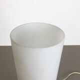 hollywood regency marble table light with opal shade, Italy 1950